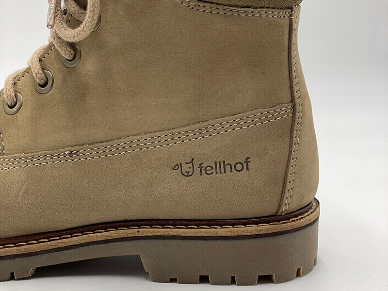 Timba veterschoen kaki detail zool en zijkant