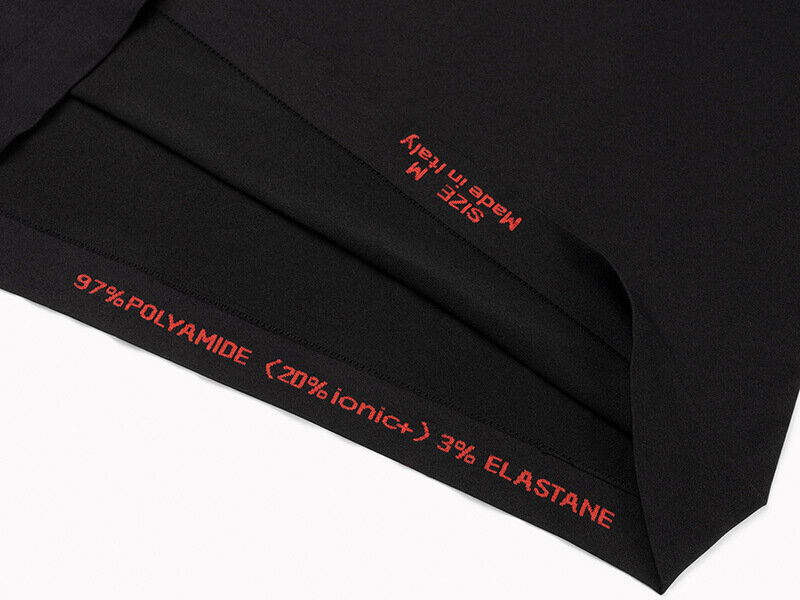 Skafit dames ondershirt zwart detail binnenkant stof onderzijde