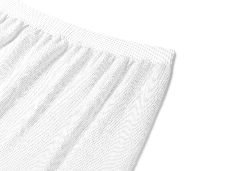 Detail taille thermobroek wit skafit