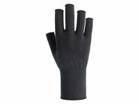 Antraciet skafit vingerloze zilverhandschoenen rugzijde hand