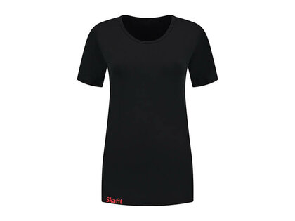 Skafit dames ondershirt zwart voorkant ronde hals