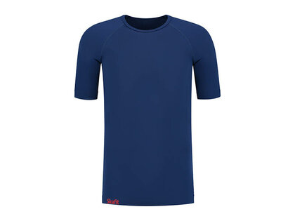 Skafit ondershirt heren blauw voorkant ronde hals