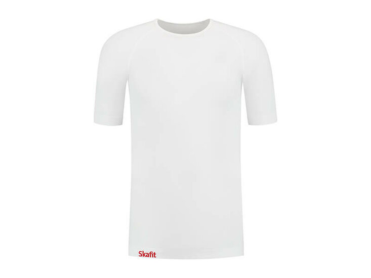 Skafit ondershirt heren wit voorkant ronde hals