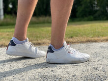 Skafit sneakersokken wit op model