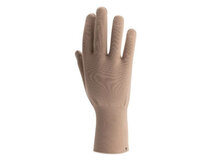 Schuin bovenaanzicht beige zilverhandschoen beige