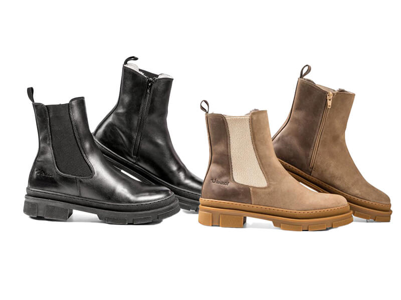 Fellhof queens chelsea boots zwart en bruin