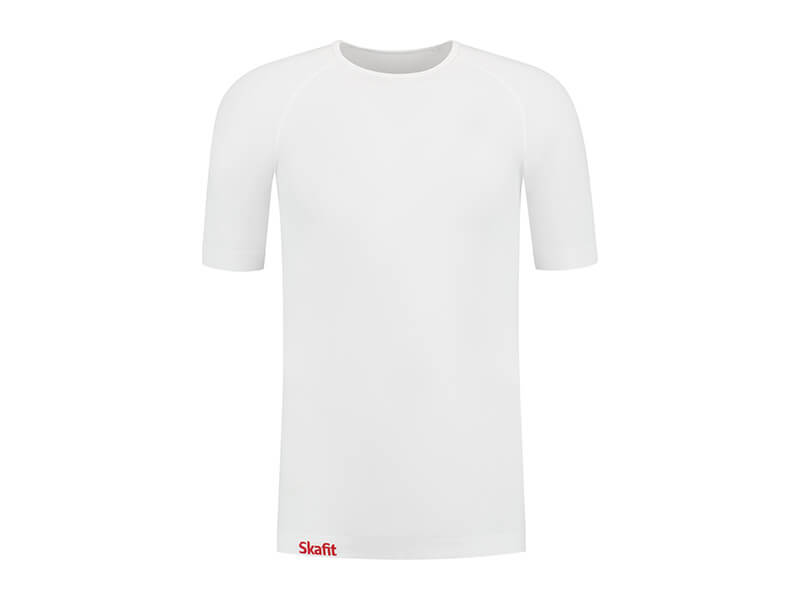 Skafit ondershirt heren wit voorkant ronde hals