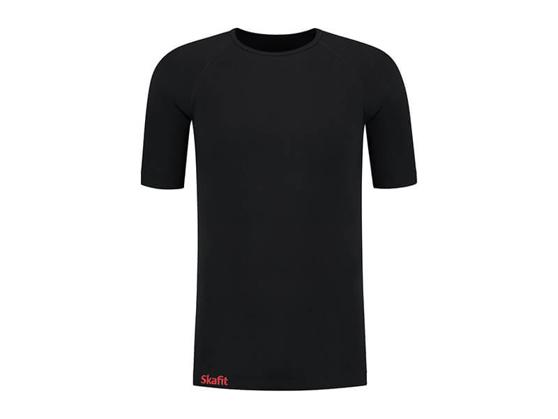 Skafit ondershirt heren zwart voorkant ronde hals