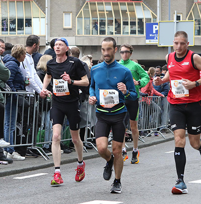 Hardlopen tijdens marathon van Rotterdam