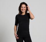 Thermoshirt zwart korte mouwen vrouw