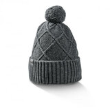 Fellhof wintermuts met pompon antraciet